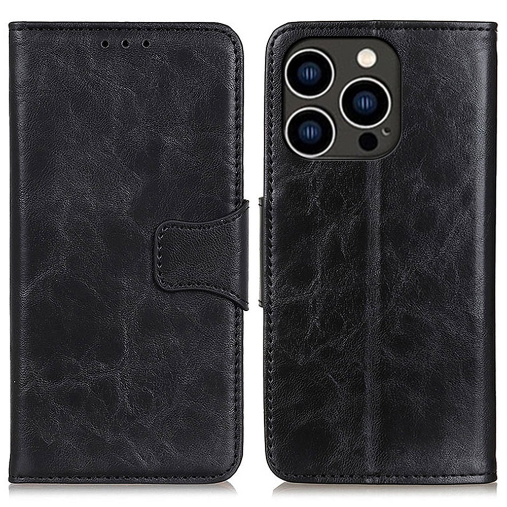 For iPhone 15 Pro Crazy Horse Texture Flip Case Stand Wallet Split Leather Phone Cover For iPhone 15 Pro Crazy Horse Texture Flip Case Stand Wallet Split Leather Phone Cover